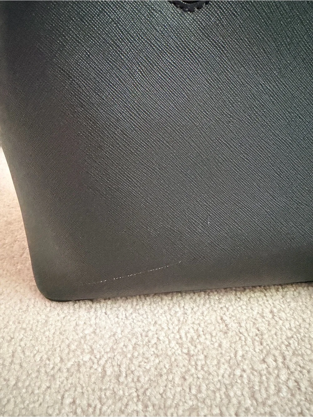 kate spade Black Saffiano Satchel with Gold-Tone Plaque